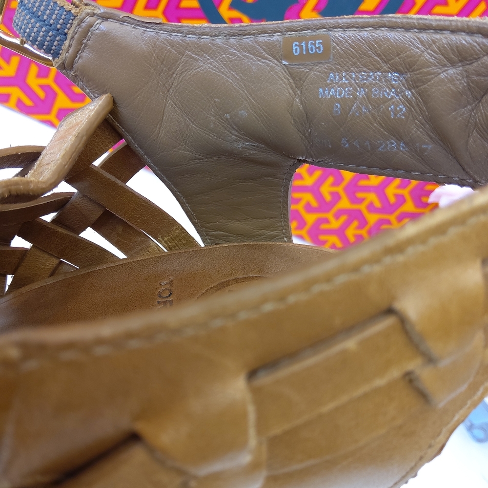 Tory Burch Tan Wedge Sandals - Picture 9 of 11